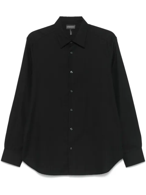 Emporio Armani logo-jacquard shir Black EM001537AF143411