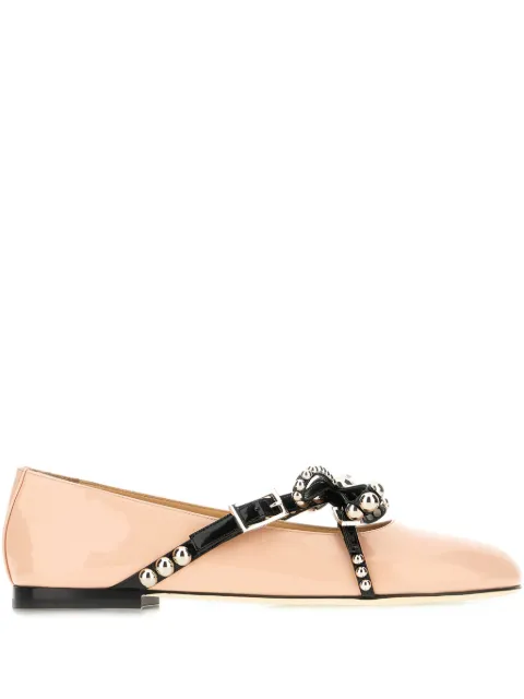 MACH & MACH bow-detail ballerinas Neutrals R25S084210PATC16PATENT