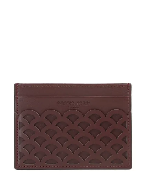 Sergio Rossi Sr Mermaid leather cardholder Red B10720MVIN11000