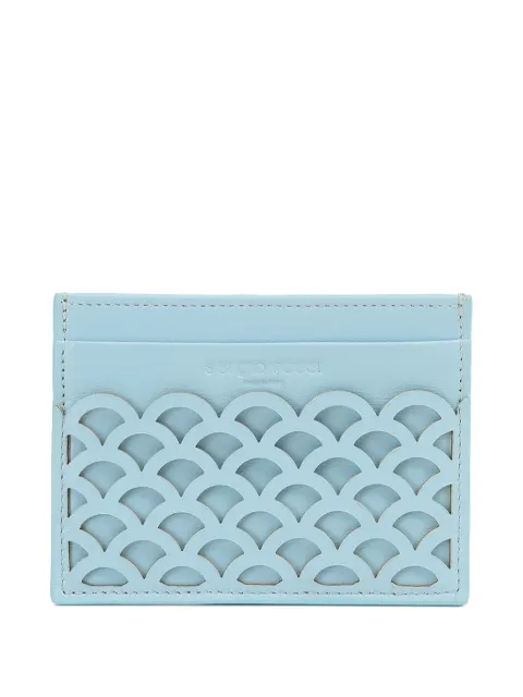 Sergio Rossi Sr Mermaid leather cardholder Blue B10720MFL315000