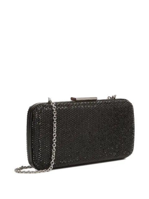Sergio Rossi crystal-embellished clutch bag Black B12510MAFT72000