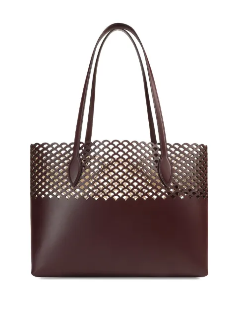 Sergio Rossi Sr Mermaid scallop-detail leather tote bag Brown B10670MVIN11000