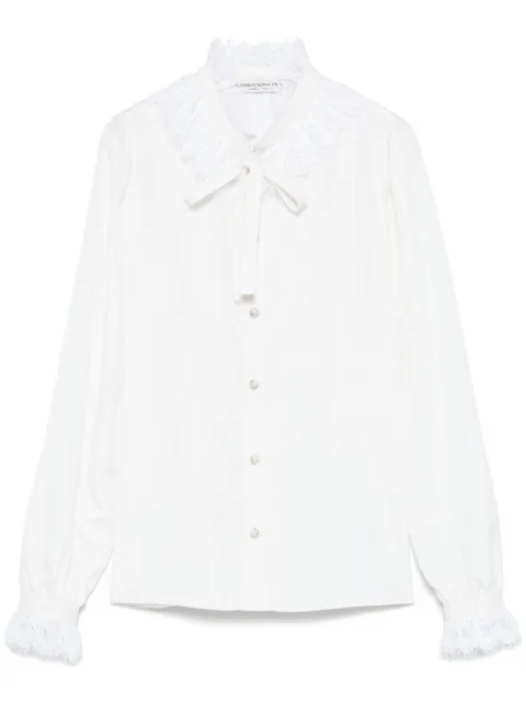 Alessandra Rich silk poplin shirt White FABX4035F3015
