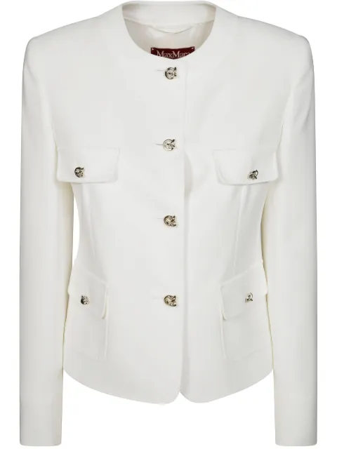 Max Mara collarless jacket White 2516041041600