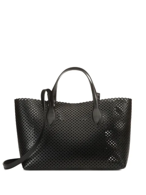 Sergio Rossi mini Mermaid perforated tote bag Black B12520MVIN11000