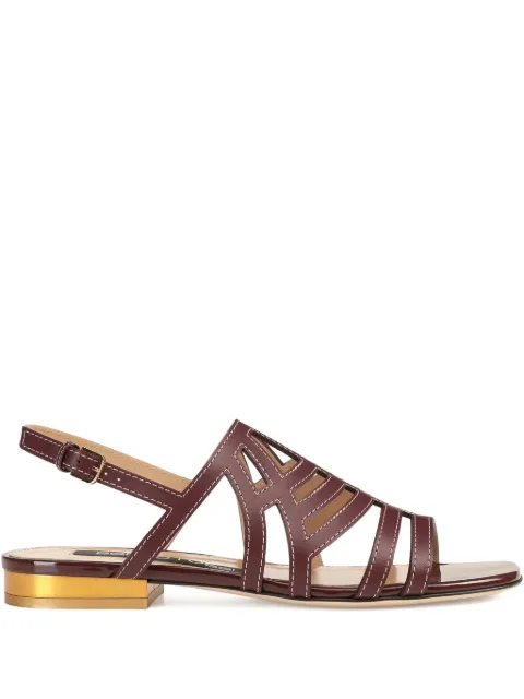 Sergio Rossi Agate cut-out slingback sandals Brown B11740MFL310154