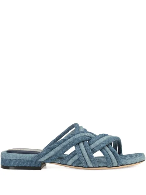 Sergio Rossi braided denim sandals Blue B11410MFL304110