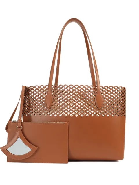 Sergio Rossi Mermaid scallop-detail cut-out tote bag Orange B10670MVI101000