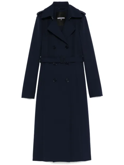 Patrizia Pepe buckle-detail trench coat Blue 8O0137A2AW
