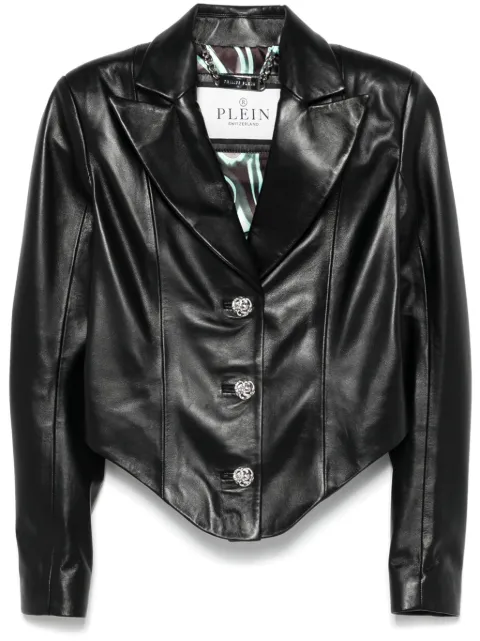 Philipp Plein leather blazer ls Flame Black SAECWLF0038PLE010N