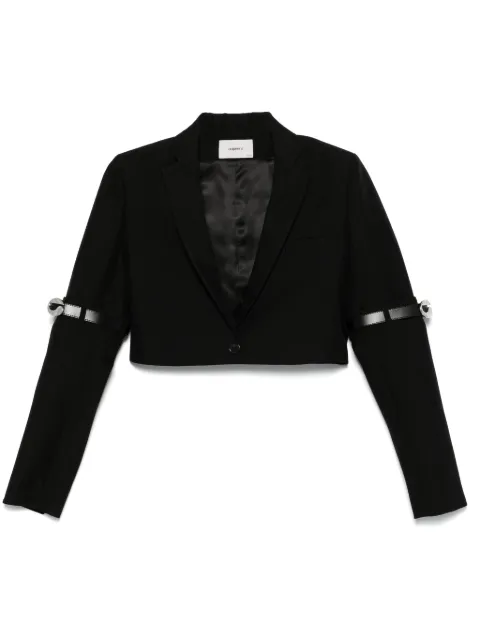 Coperni hybrid cropped blazer Black COPV74F3004
