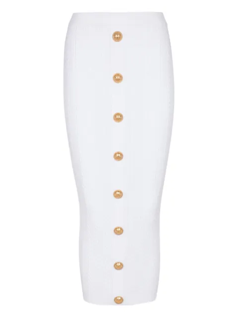 Balmain cable-knit skirt White FF1LD066KI50