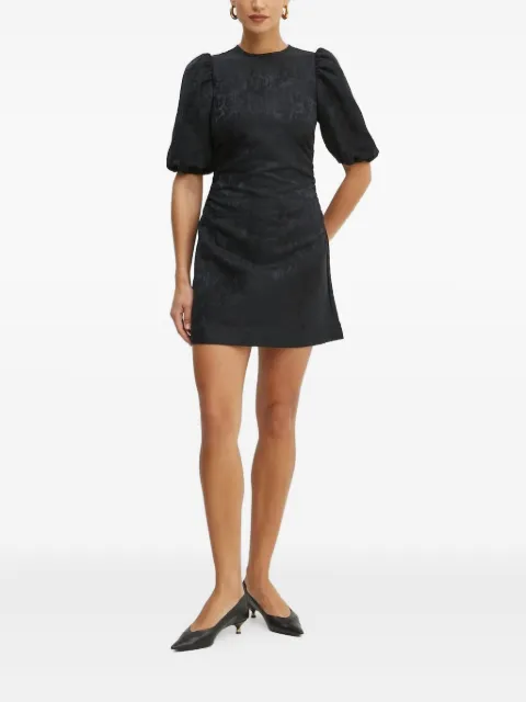 IVY OAK puff-sleeve brocade dress Black IO117654