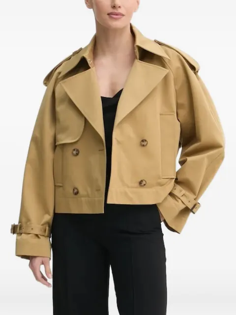 IVY OAK double-breasted cotton jacket Neutrals IO119118