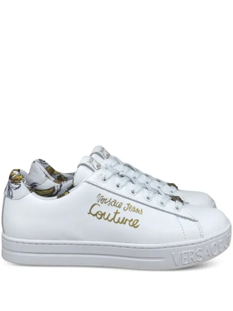 Versace Jeans Couture logo-print sneakers White 78VA3SKLZPB09