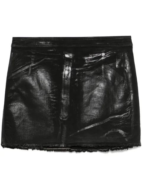Rick Owens DRKSHDW coated mini skirt Black DS01E3342SCF