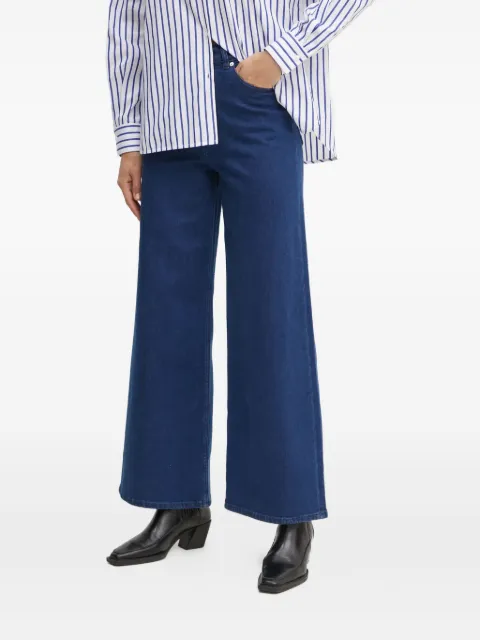 IVY OAK belt-loops wide-leg jeans Blue IO115205