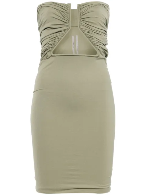 Rick Owens prong-detail jersey mini dress Green RP01E7530JN