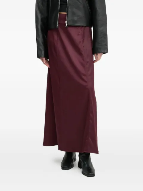 AERON satin-panelled maxi skirt Red SK236535
