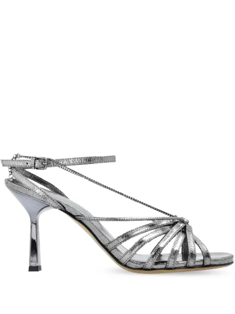 Golden Goose 95mm leather sandals Silver GWF00858F007128