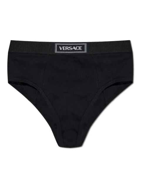 Versace cotton ribbed briefs Black 10135051A09551