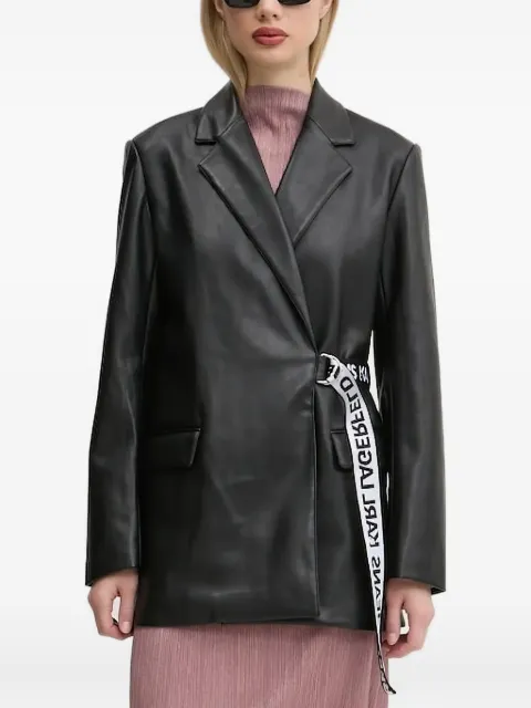 Karl Lagerfeld Jeans logo-belted blazer Black A1W14040