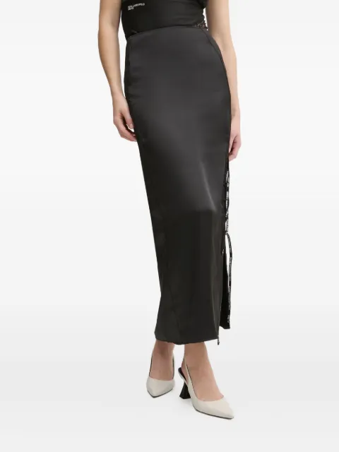 Karl Lagerfeld Jeans satin side-lace skirt Black A1W12010999