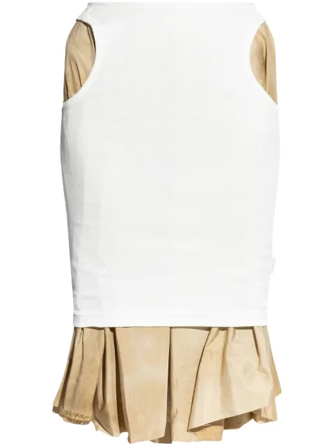 Maison Margiela layered knee-length skirt White S51ME0033MTN062