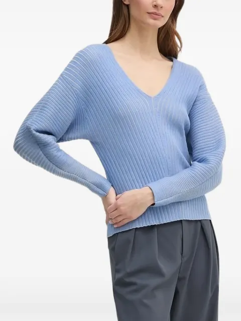 DKNY V-neck ribbed jumper Blue P4KSAL67