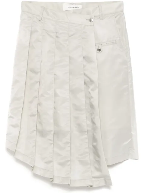 Feng Chen Wang pleat detailing skirt Grey FUS19SK02G