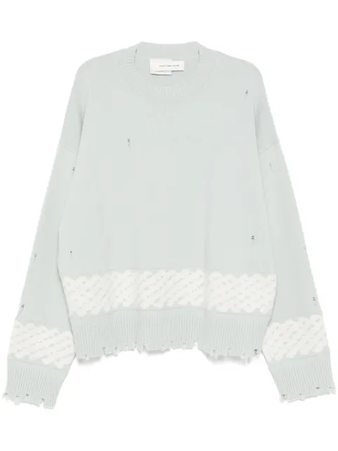 Feng Chen Wang jacquard jumper Green FUS19KT07