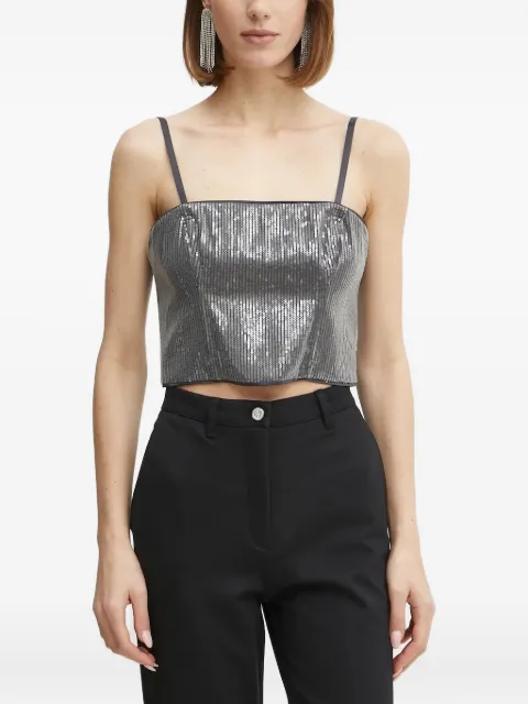 GUESS USA sequin-embellished corset top Grey W5RH0G