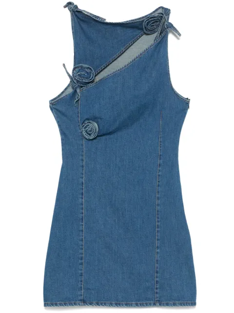 Coperni asymmetric flower-detail mini dress Blue COPR158F2014