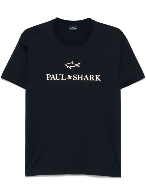 Paul & Shark logo-print T-shirt Blue C0P1239
