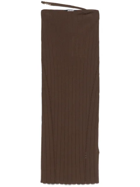 Jacquemus La jupe Pralù midi skirt Brown 251KN3622424