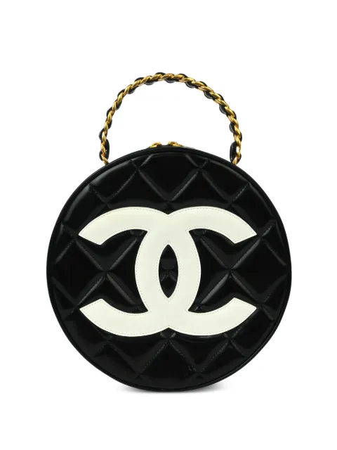 CHANEL Pre-Owned 1995 CC matelassé tote bag Black 3345999