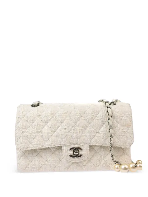 CHANEL Pre-Owned 2005 medium Double Flap shoulder bag White 9510038