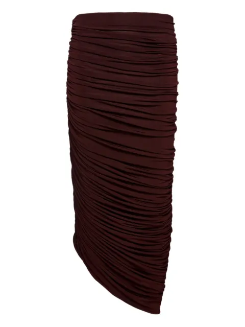 Magda Butrym ruched midi skirt Red 423525