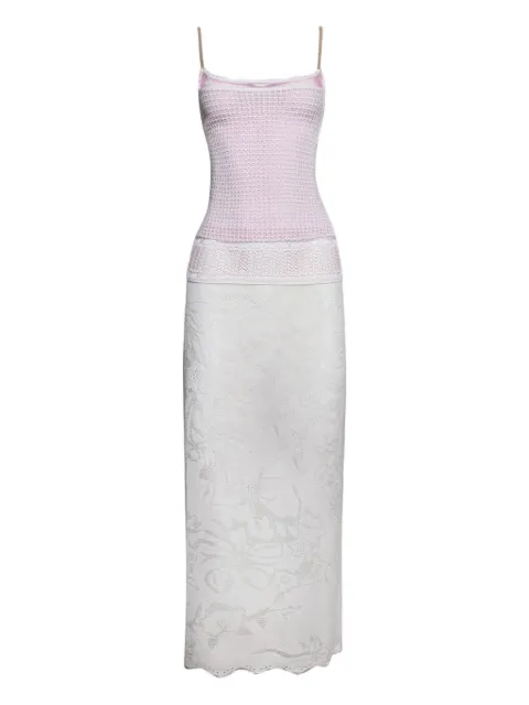 Roberta Einer lace-detailing midi dress Pink REAW2419