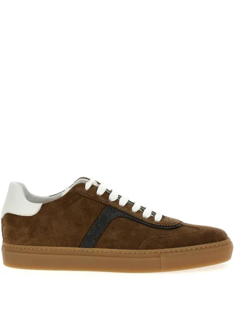 Brunello Cucinelli Monili-embellished sneakers Brown MZSFG2908C7495