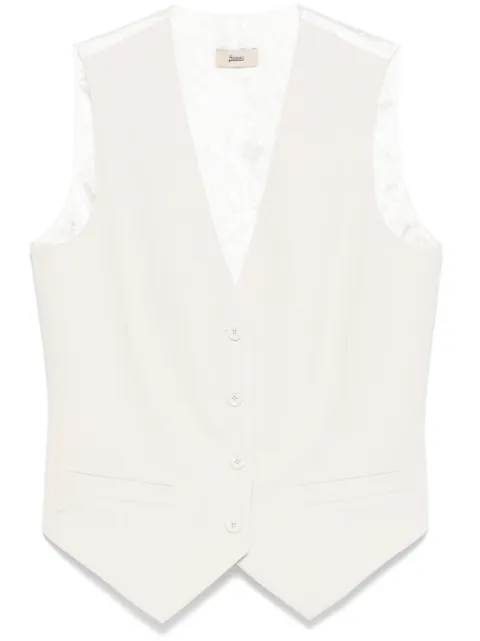 Herno logo-jacquard waistcoat Neutrals GI000291D12718