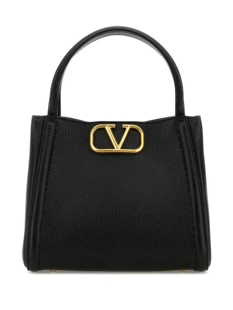 Valentino Garavani VLogo Signature grained leather tote bag Black WB0R22IMZ