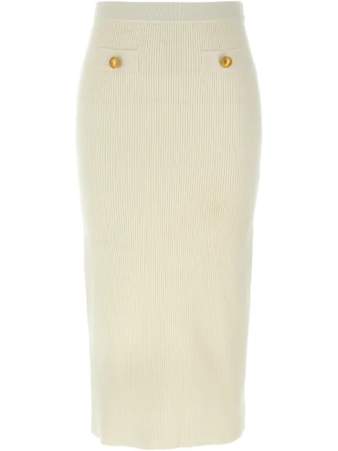 Alessandra Rich high waisted midi skirt White FABX4047K45140001