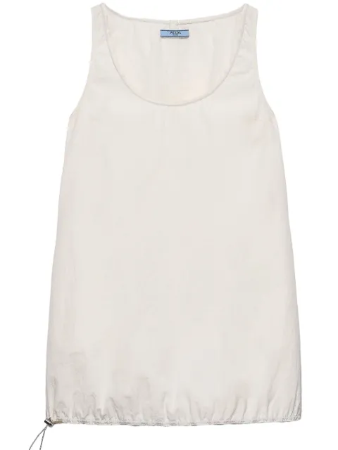 Prada pongé sleeveless mini dress Neutrals 230725SOOO16NA