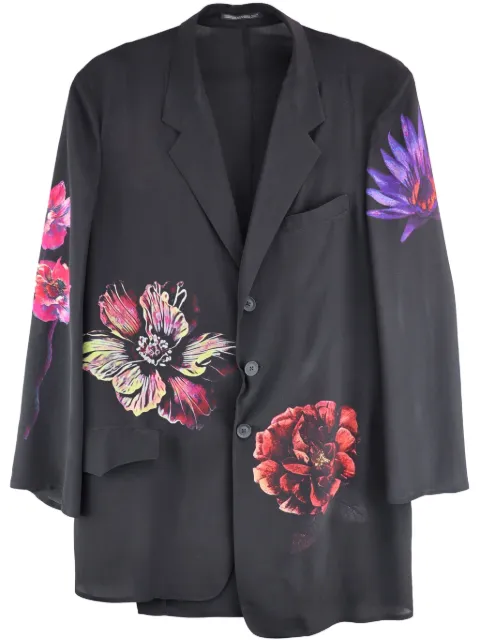 Yohji Yamamoto floral-print jacket Black HPJ548231S25