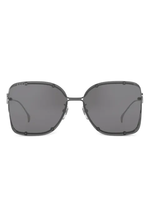 Gucci Eyewear oversize-frame sunglasses Silver GC0023314100S1