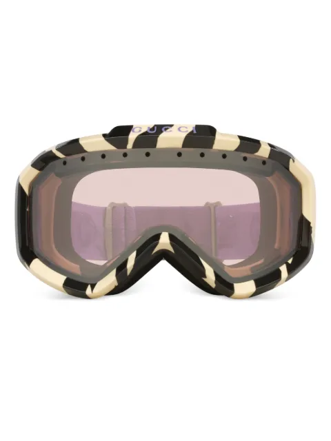 Gucci Eyewear striped ski goggles Brown GC0019283100V1