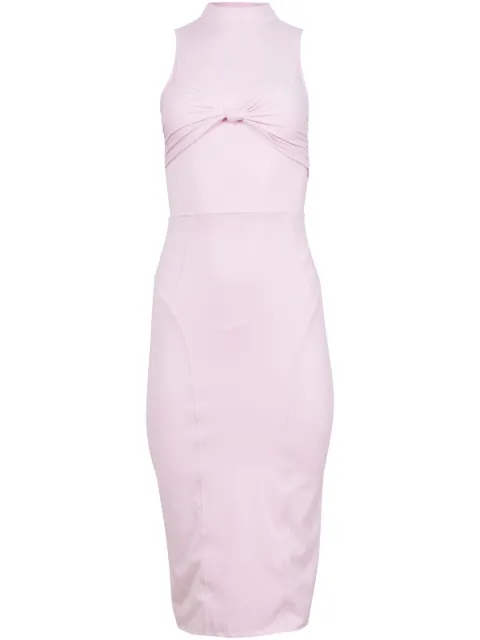 Fleur Du Mal knot-detail jersey midi dress Pink DR06201025