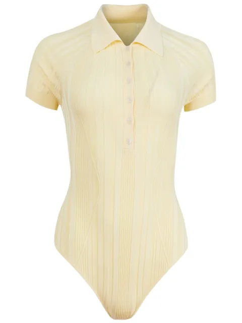 Fleur Du Mal ribbed bodysuit Yellow BS04781030