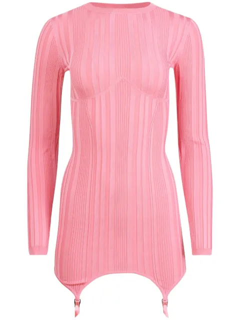 Fleur Du Mal Garter mini dress Pink DR06120831